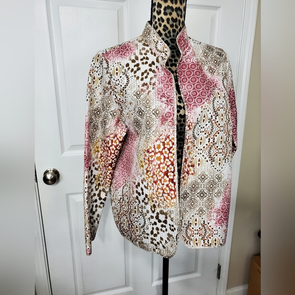 Alfred Dunner Quilted Medallion Blazer - Picture 2 of 9